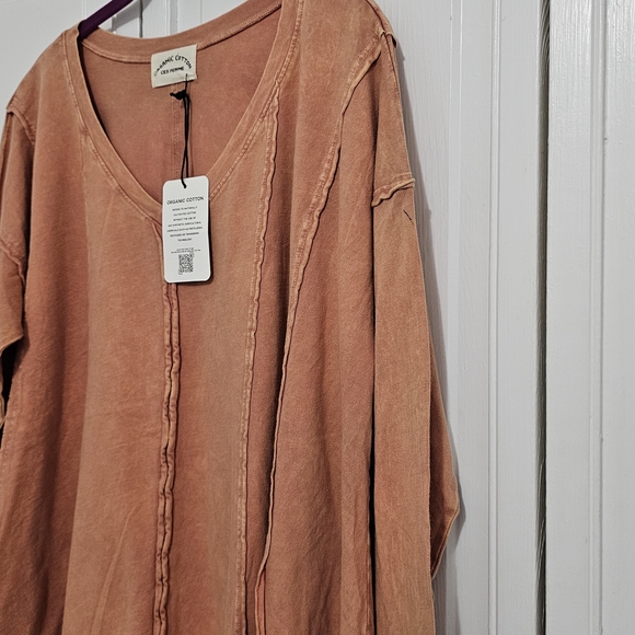 Ces Femme Organic Cotton Burnt Orange Top. NWT - Picture 8 of 13